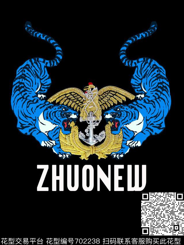 时尚男装潮牌男装男装T桖胸花数码印花华亿平台下载（图片编号: 702238） - 瓦栏（Walan）