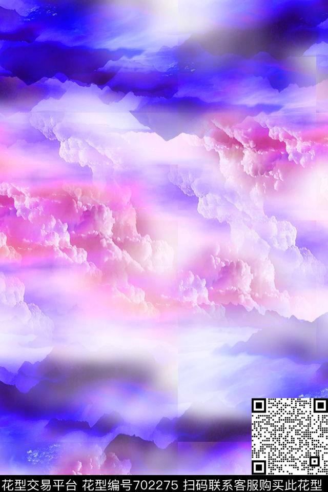 花朵手绘彩色数码印花华亿平台下载（图片编号: 702275） - 瓦栏（Walan）