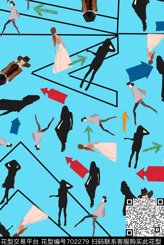 花朵手绘彩色数码印花华亿平台下载（图片编号: 702279） - 瓦栏（Walan）