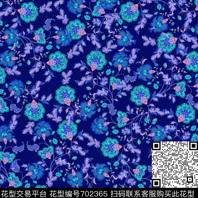 小碎花花朵花卉传统印花华亿平台下载（图片编号: 702365） - 瓦栏（Walan）