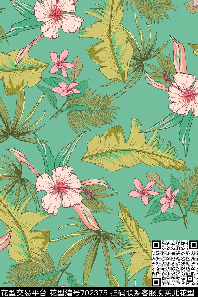 花卉乱花花鸟数码印花华亿平台下载（图片编号: 702375） - 瓦栏（Walan）