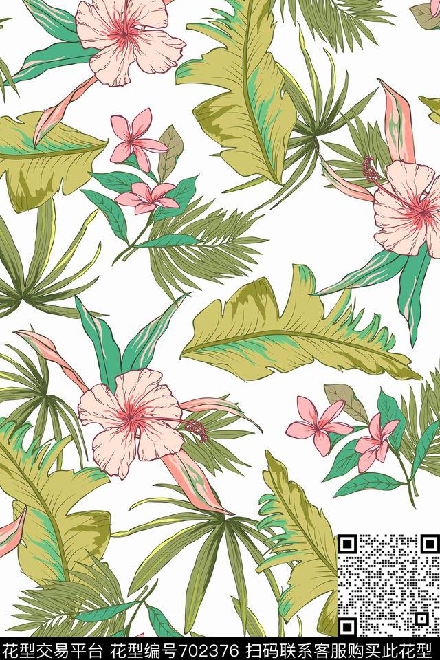 花卉乱花花鸟数码印花华亿平台下载（图片编号: 702376） - 瓦栏（Walan）