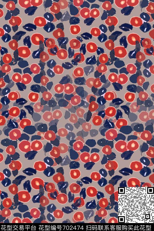 青蓝雅韵系列迷彩色块抽象色块传统印花华亿平台下载（图片编号: 702474） - 瓦栏（Walan）