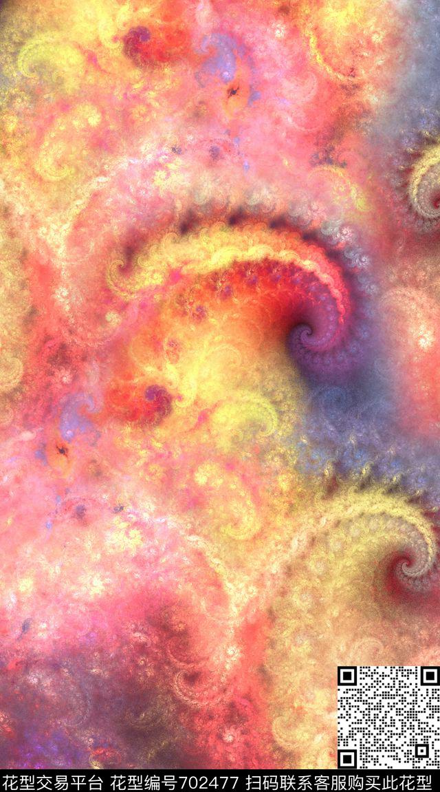 佩斯利涡旋抽象数码印花华亿平台下载（图片编号: 702477） - 瓦栏（Walan）