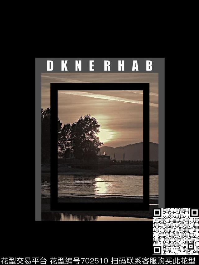 自然风景树木男装T恤数码印花华亿平台下载（图片编号: 702510） - 瓦栏（Walan）