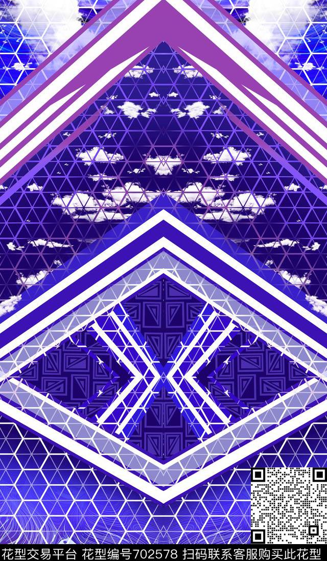 几何条纹蜂巢格子传统印花华亿平台下载（图片编号: 702578） - 瓦栏（Walan）