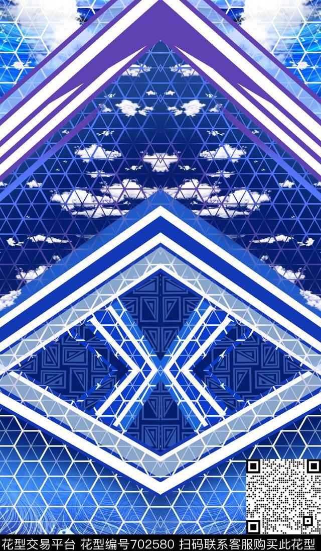 几何条纹蜂巢格子传统印花华亿平台下载（图片编号: 702580） - 瓦栏（Walan）