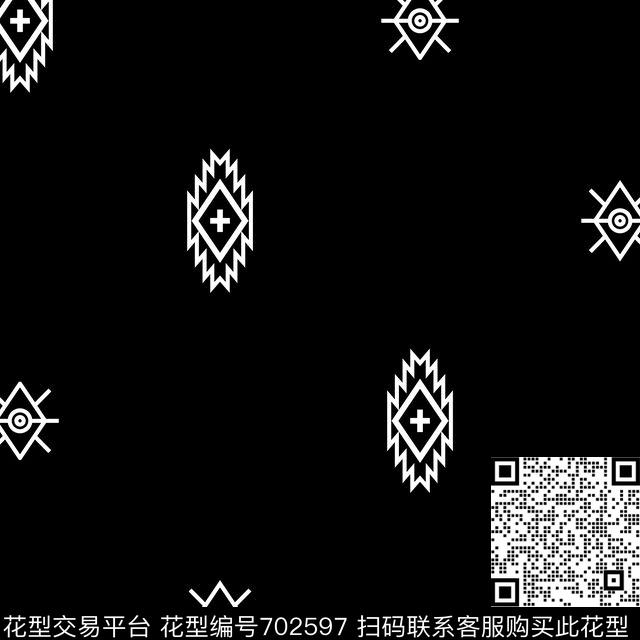 男装单色部落风传统印花华亿平台下载（图片编号: 702597） - 瓦栏（Walan）