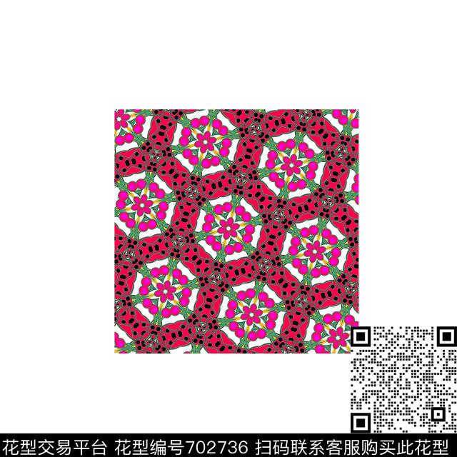 几何波点圆形传统印花华亿平台下载（图片编号: 702736） - 瓦栏（Walan）