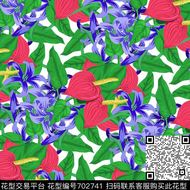 乱花花瓣小碎花传统印花华亿平台下载（图片编号: 702741） - 瓦栏（Walan）