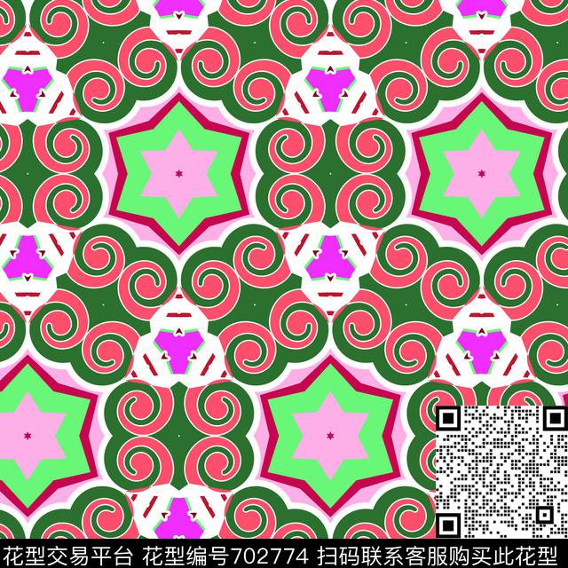 卷草纹民族风中国风传统印花华亿平台下载（图片编号: 702774） - 瓦栏（Walan）
