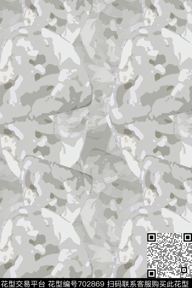 花卉迷彩抽象色块迷彩色块传统印花华亿平台下载（图片编号: 702869） - 瓦栏（Walan）