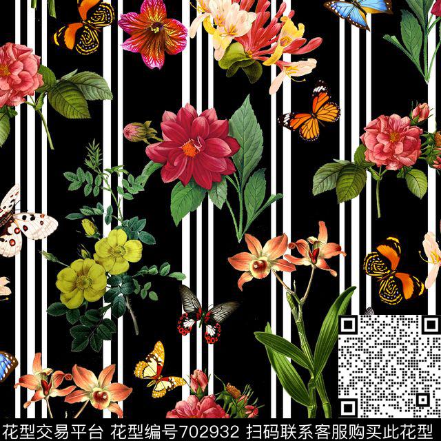 时尚花卉热带数码印花华亿平台下载（图片编号: 702932） - 瓦栏（Walan）