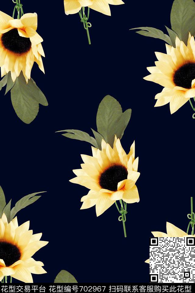 塑料3D几何花卉数码印花时尚潮流女装裙子复古印花欧美大牌印花风格数码印花华亿平台下载（图片编号: 702967） - 瓦栏（Walan）