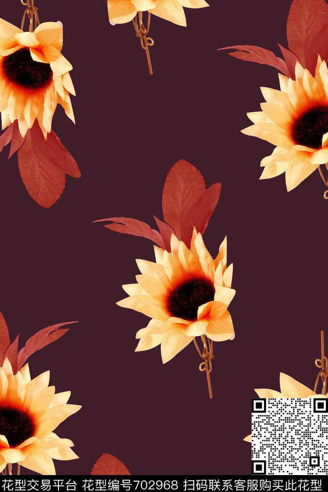 塑料3D几何花卉数码印花时尚潮流女装裙子复古印花欧美大牌印花风格数码印花华亿平台下载（图片编号: 702968） - 瓦栏（Walan）