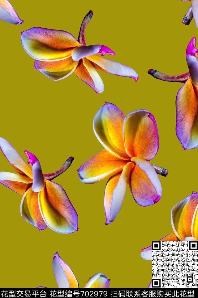花卉花朵女装复古印花数码印花华亿平台下载（图片编号: 702979） - 瓦栏（Walan）
