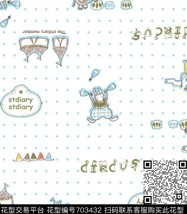 可爱婴幼传统花形婴童传统印花华亿平台下载（图片编号: 703432） - 瓦栏（Walan）