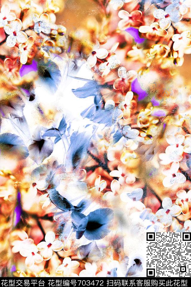 女装花卉数码印花数码印花华亿平台下载（图片编号: 703472） - 瓦栏（Walan）