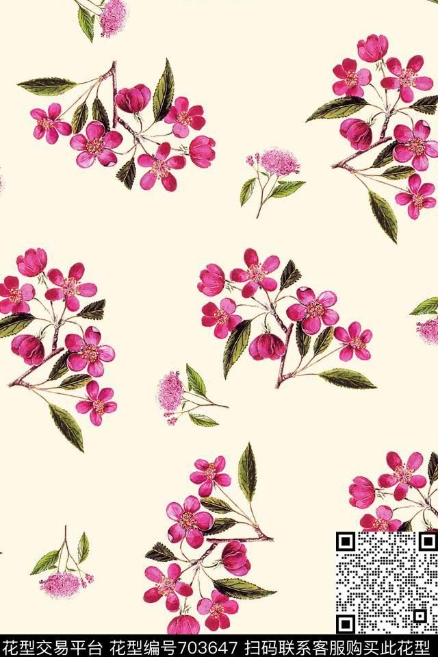 泳装花卉小清新数码印花华亿平台下载（图片编号: 703647） - 瓦栏（Walan）