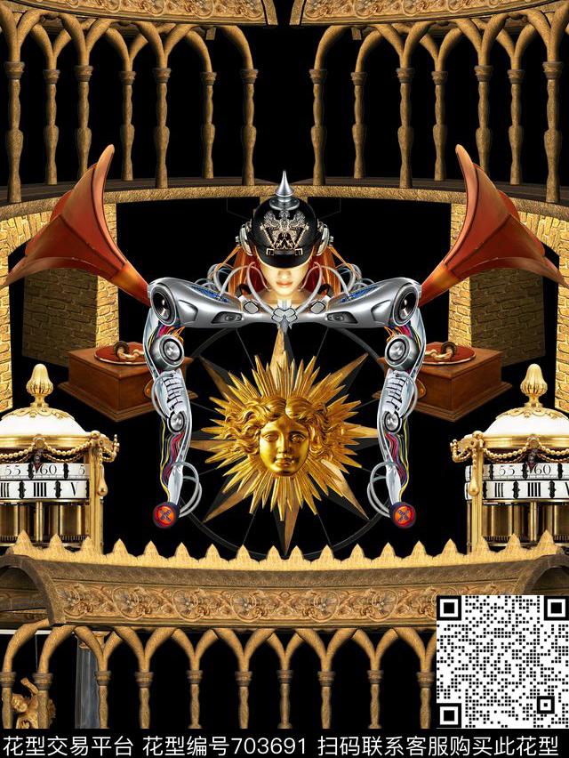 欧美欧式民族风数码印花华亿平台下载（图片编号: 703691） - 瓦栏（Walan）