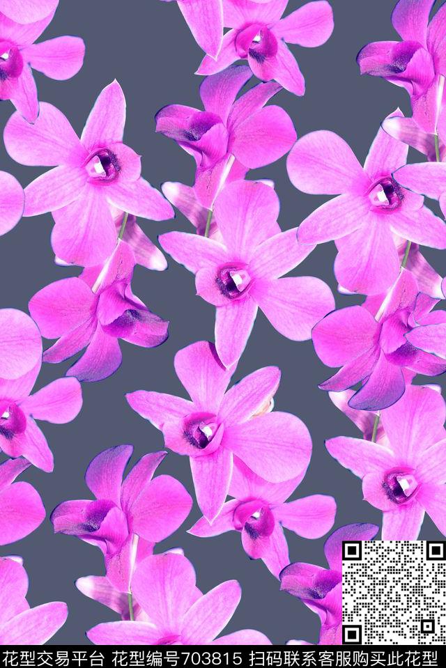 花卉花朵女装裙子印花清爽抽象泳装印花数码印花华亿平台下载（图片编号: 703815） - 瓦栏（Walan）