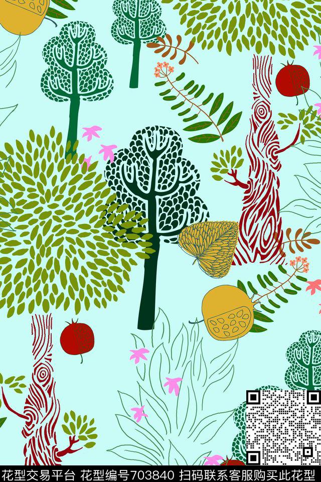 L.D~花卉L.D~趣味L.D~手绘传统印花华亿平台下载（图片编号: 703840） - 瓦栏（Walan）