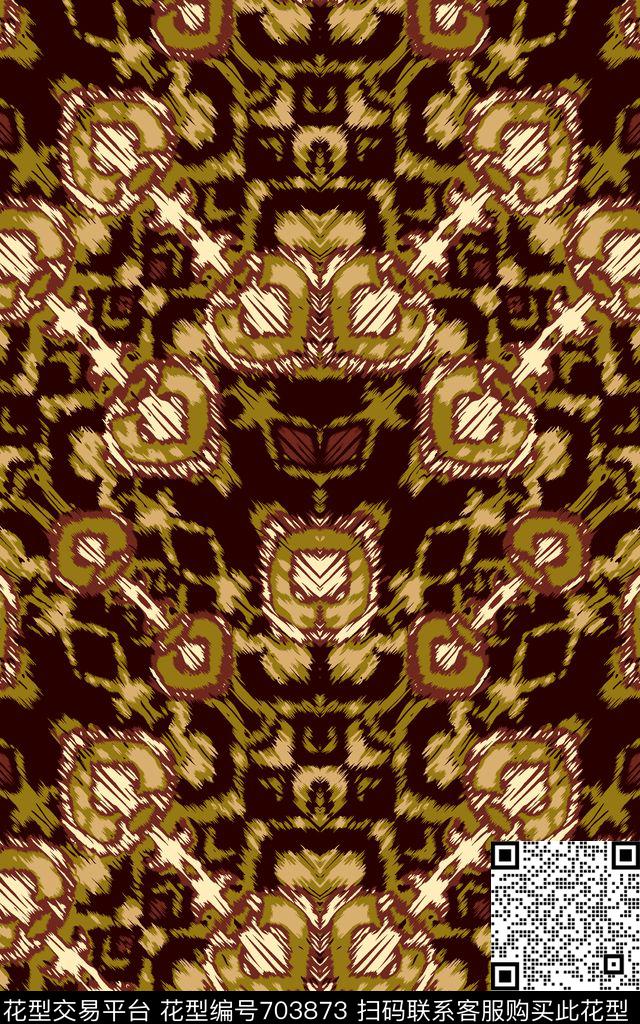 几何潮流男装0分色区传统印花华亿平台下载（图片编号: 703873） - 瓦栏（Walan）