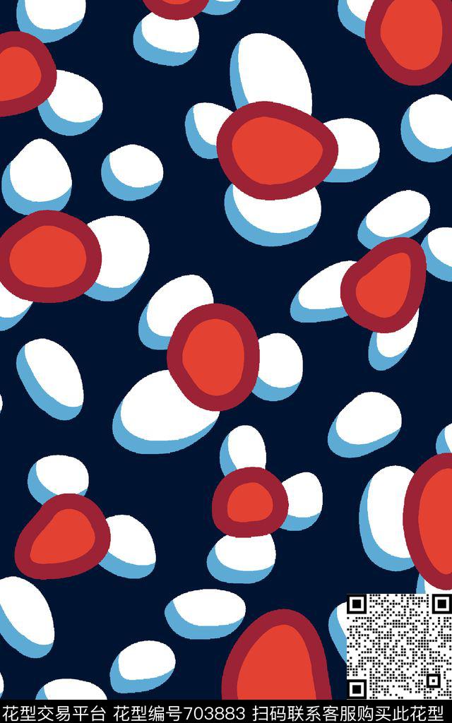 动物纹简约花卉0分色区传统印花华亿平台下载（图片编号: 703883） - 瓦栏（Walan）