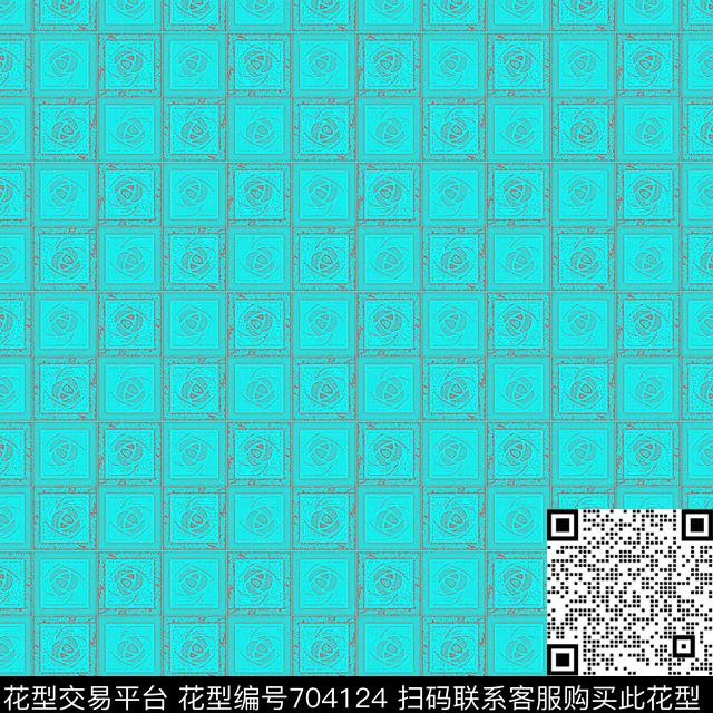 丝巾围巾秀场丝巾图玫瑰花意向数码印花华亿平台下载（图片编号: 704124） - 瓦栏（Walan）