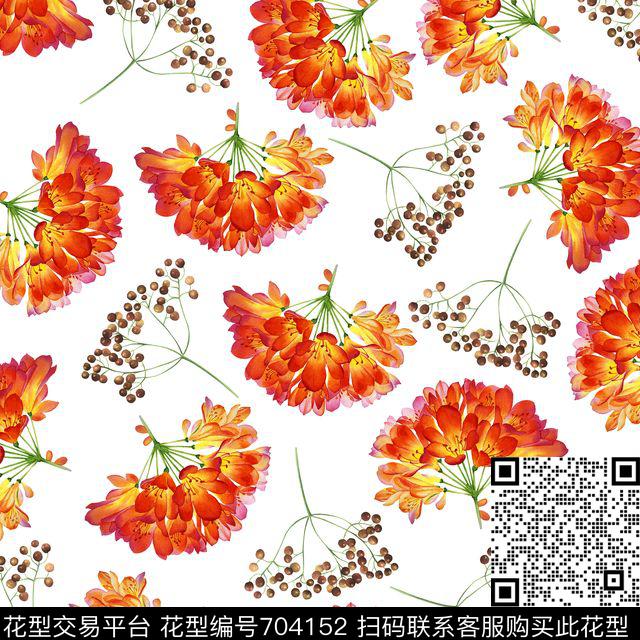 花朵花卉果果雨伞数码印花华亿平台下载（图片编号: 704152） - 瓦栏（Walan）