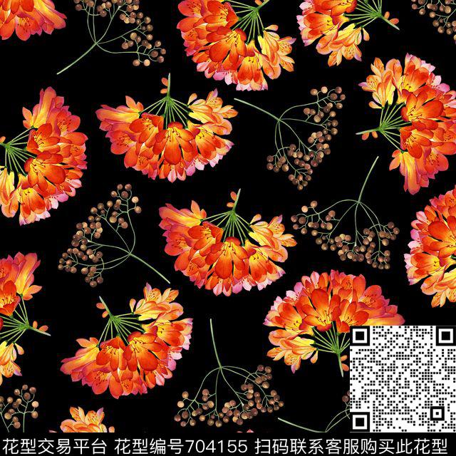 花朵花卉果果雨伞数码印花华亿平台下载（图片编号: 704155） - 瓦栏（Walan）