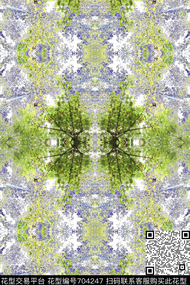 树木景色休闲数码印花华亿平台下载（图片编号: 704247） - 瓦栏（Walan）