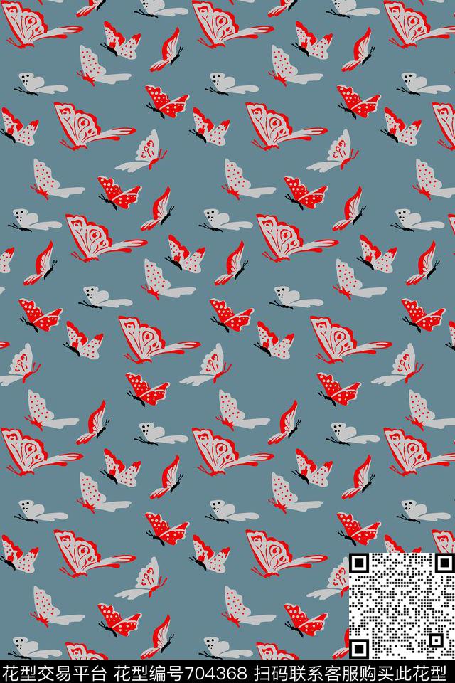 蝴蝶男装商务传统印花华亿平台下载（图片编号: 704368） - 瓦栏（Walan）