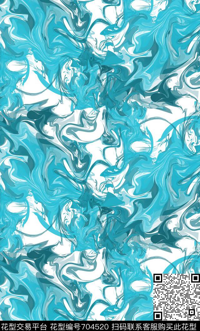 泼墨笔刷纹理数码印花华亿平台下载（图片编号: 704520） - 瓦栏（Walan）