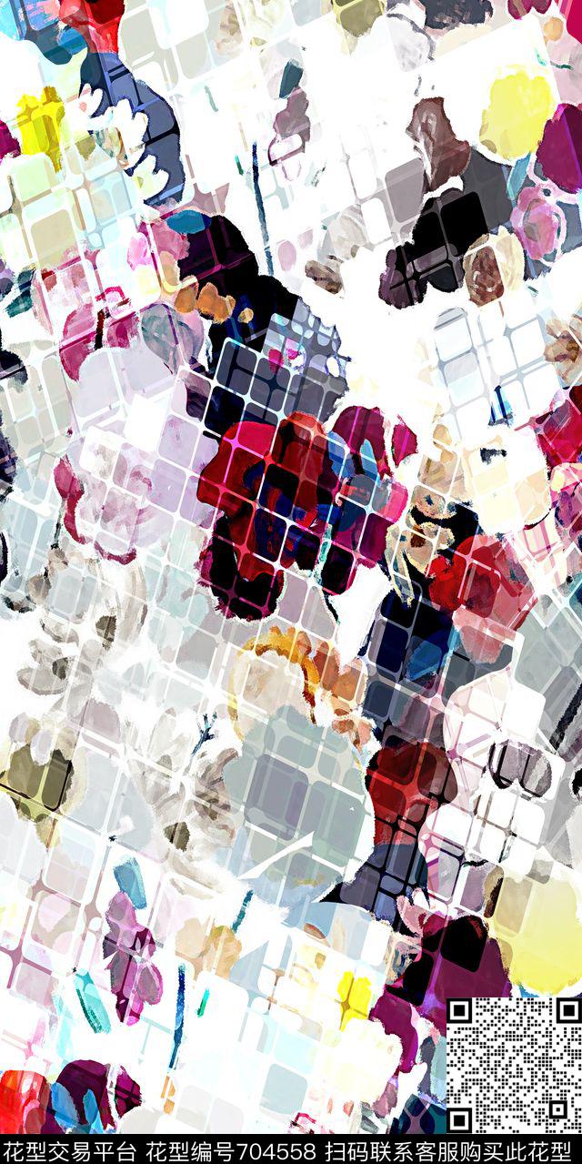 不规则几何几何抽象数码印花华亿平台下载（图片编号: 704558） - 瓦栏（Walan）