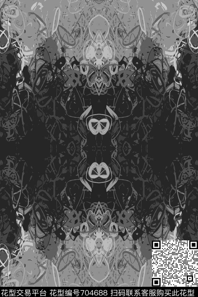 流行时尚另类条纹传统印花华亿平台下载（图片编号: 704688） - 瓦栏（Walan）