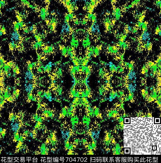 时尚流行原创抽象流行系列迷彩传统印花华亿平台下载（图片编号: 704702） - 瓦栏（Walan）