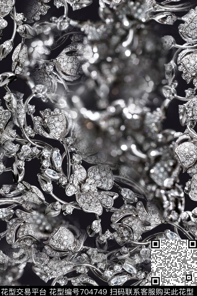 珠宝花卉饰品数码印花华亿平台下载（图片编号: 704749） - 瓦栏（Walan）