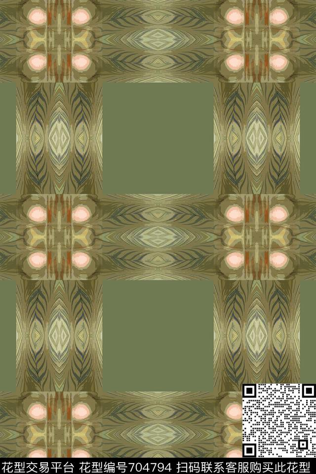 格子图案抽象色彩迷彩图案数码印花华亿平台下载（图片编号: 704794） - 瓦栏（Walan）