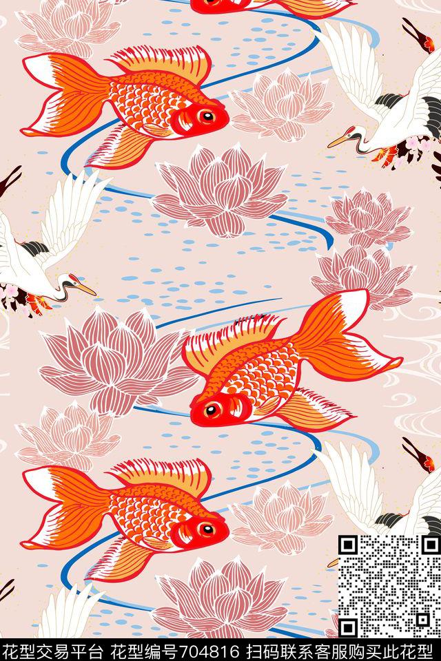 女装仙鹤民族风传统印花华亿平台下载（图片编号: 704816） - 瓦栏（Walan）