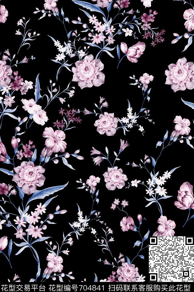 零点--女装花朵花卉传统印花华亿平台下载（图片编号: 704841） - 瓦栏（Walan）