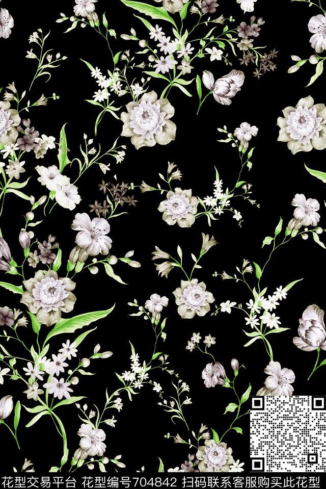 零点--女装花朵花卉传统印花华亿平台下载（图片编号: 704842） - 瓦栏（Walan）