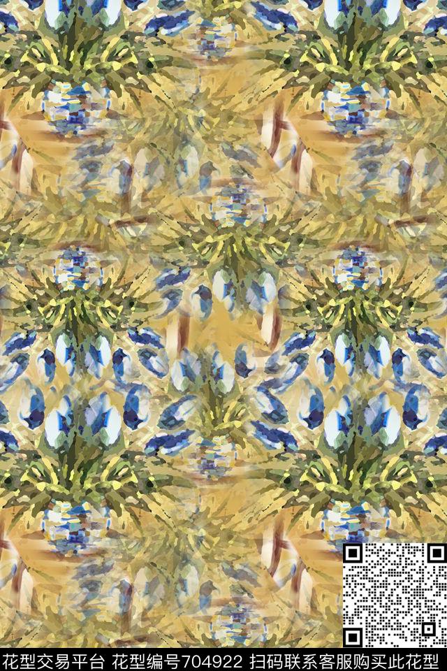 迷彩图案迷彩色块抽象花卉数码印花华亿平台下载（图片编号: 704922） - 瓦栏（Walan）