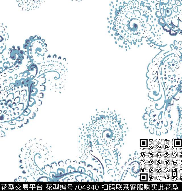 腰果佩斯利火腿花传统印花华亿平台下载（图片编号: 704940） - 瓦栏（Walan）