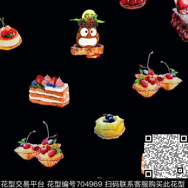 樱桃柠檬趣味数码印花华亿平台下载（图片编号: 704969） - 瓦栏（Walan）