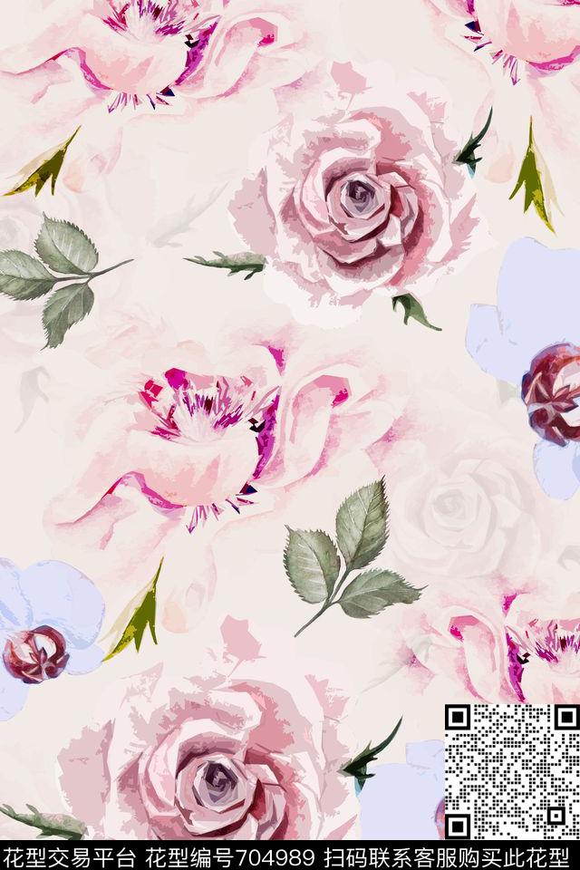 花朵花卉传统印花华亿平台下载（图片编号: 704989） - 瓦栏（Walan）