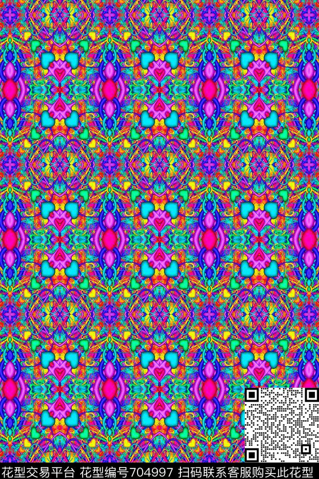 几何纹理线条数码印花华亿平台下载（图片编号: 704997） - 瓦栏（Walan）