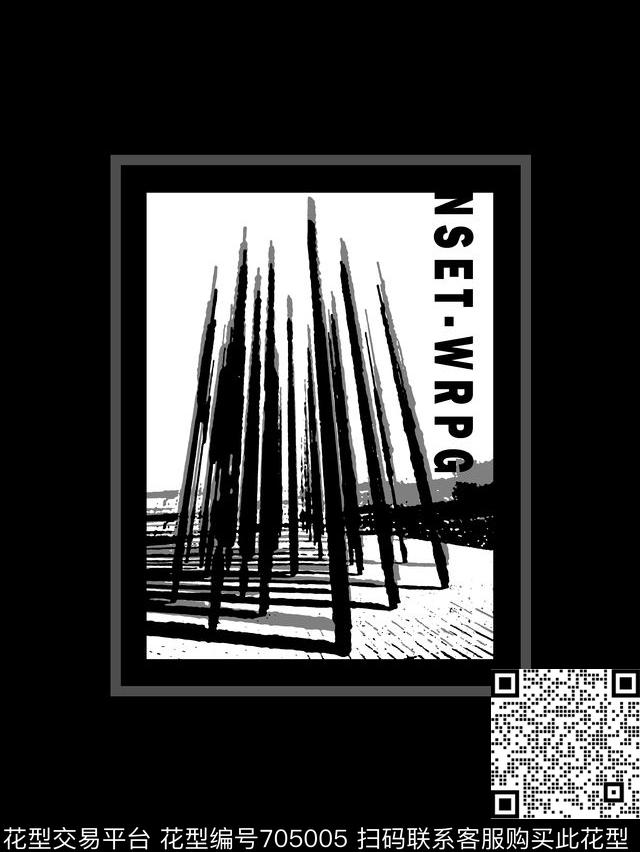 树林几何男装T恤传统印花华亿平台下载（图片编号: 705005） - 瓦栏（Walan）