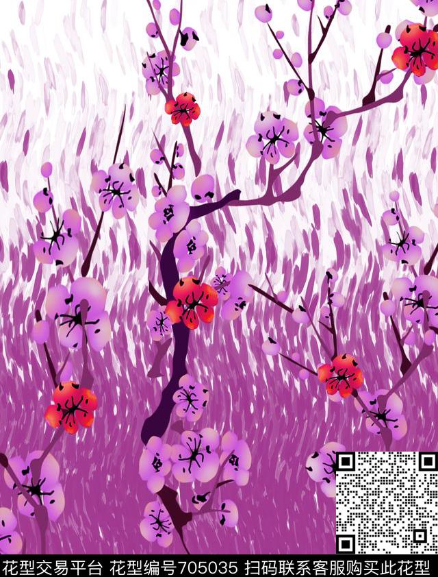 大象抽象油画数码印花华亿平台下载（图片编号: 705035） - 瓦栏（Walan）