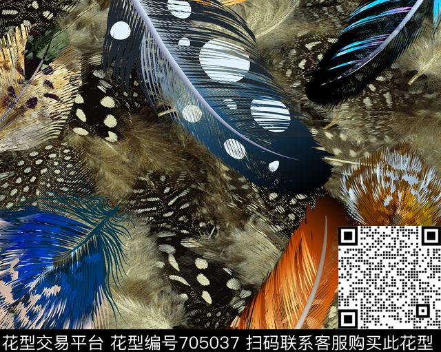 大象抽象油画数码印花华亿平台下载（图片编号: 705037） - 瓦栏（Walan）